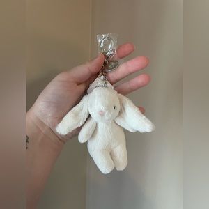 SOLD Jellycat Cream Bashful bunny bag charm